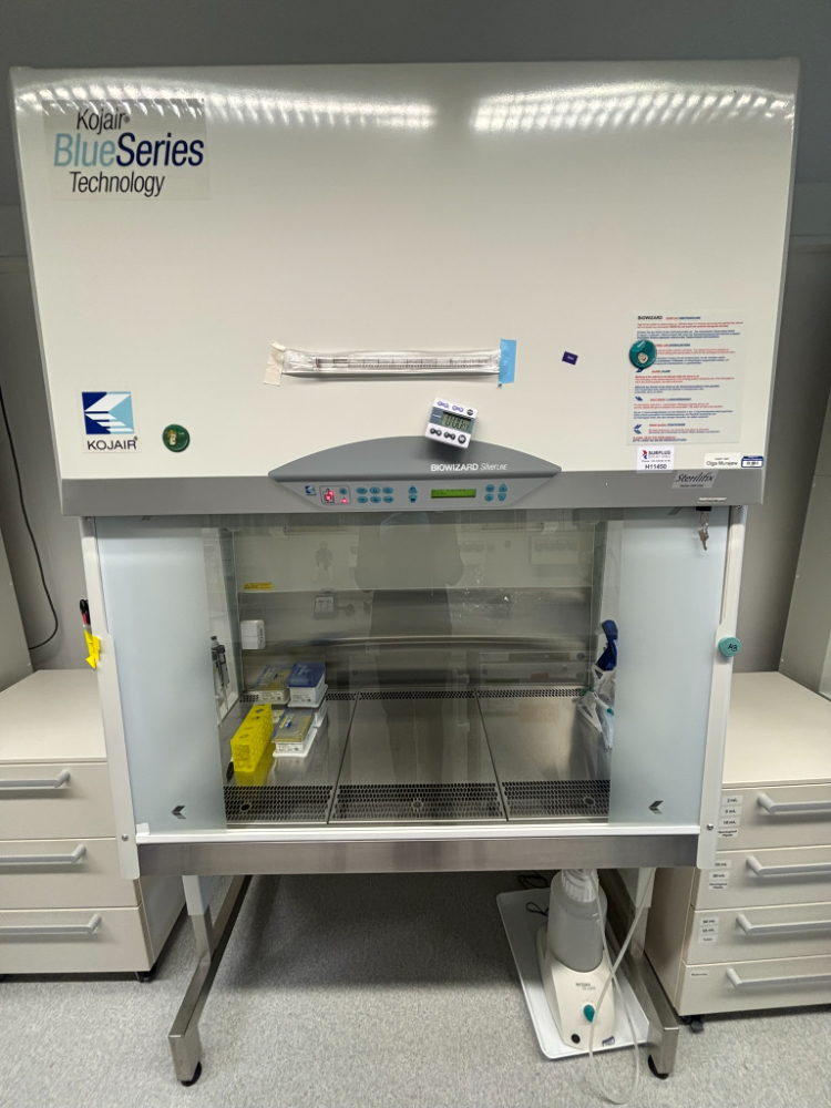 Image of Kojair BioWizard Silver SL-130 Blue Series Class II Biosafety Cabinet